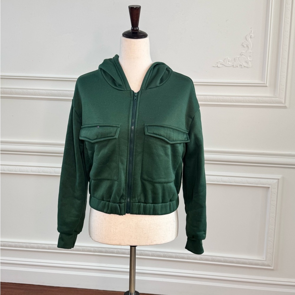 SHEIN Dark Green Women's Bomber Jacket
